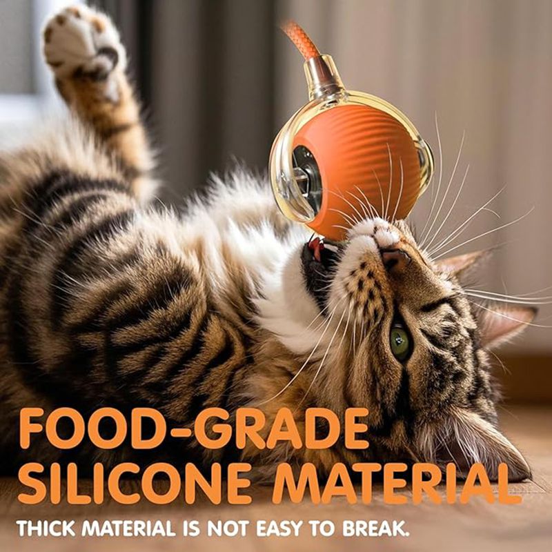 Cat Interactive Ball Toys Automatic Rolling Ball For Kitten Rechargeable Smart Pet Electric Toys With Teaser Sensor Cat Ball Toy Best YouTube Store