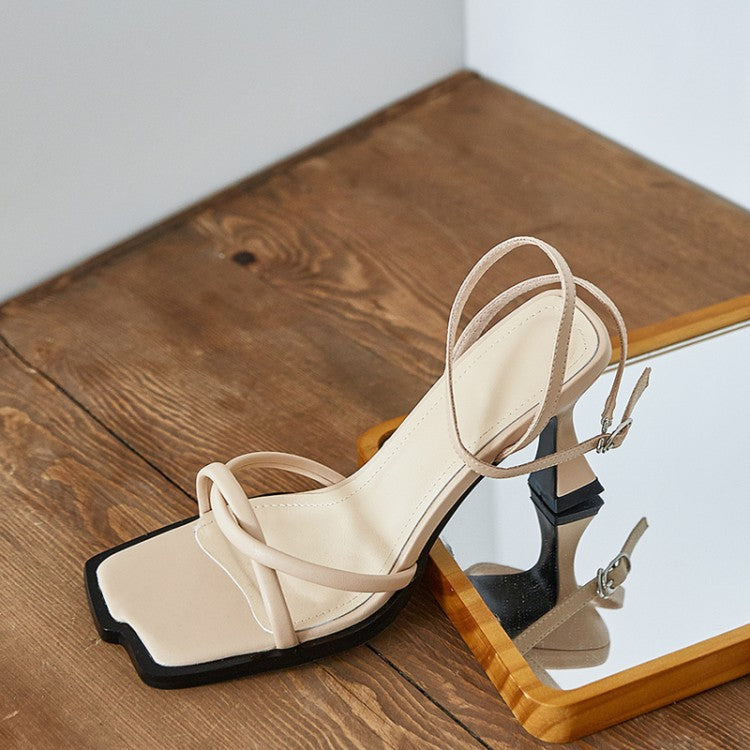 Retro Open Toe Stiletto High Heel Sandals for Women Best YouTube Store