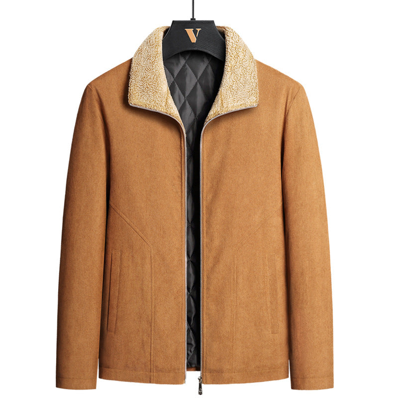 Men's Corduroy Jacket with Thick Cotton Lining Pi-Mart
