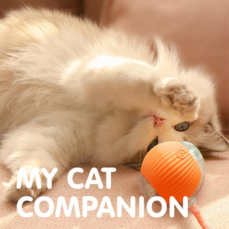 Cat Interactive Ball Toys Automatic Rolling Ball For Kitten Rechargeable Smart Pet Electric Toys With Teaser Sensor Cat Ball Toy Best YouTube Store