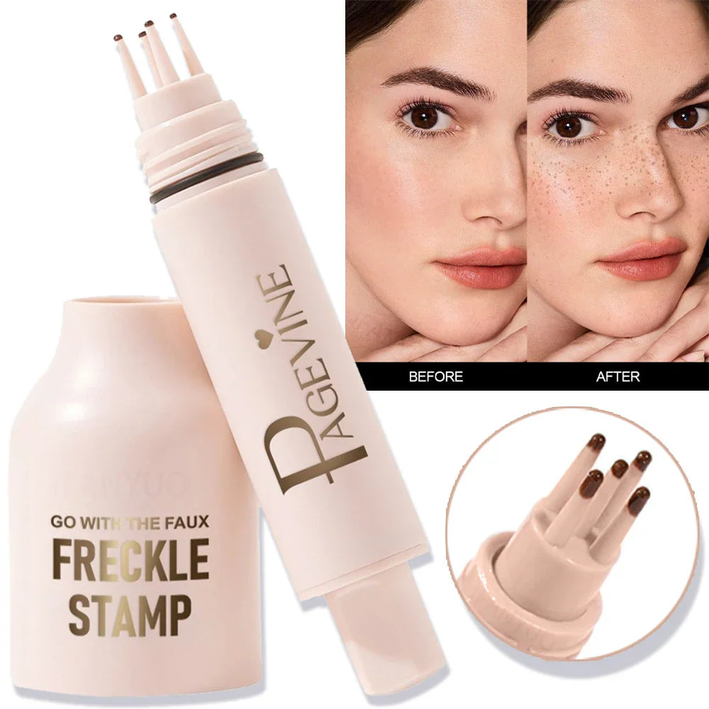 Five Point Freckle Stamp Pen Liquid Air Cushion Natural-Look Lifelike Freckle Quick-Dry Dot Spot Mole Effortless Lasting Makeup LadyShow.Store
