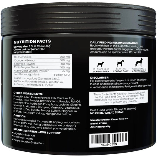 Green Lawn Chews for Dogs   Cranberry ACV Digestive Enzymes   Natural Dog Urine Best YouTube Store