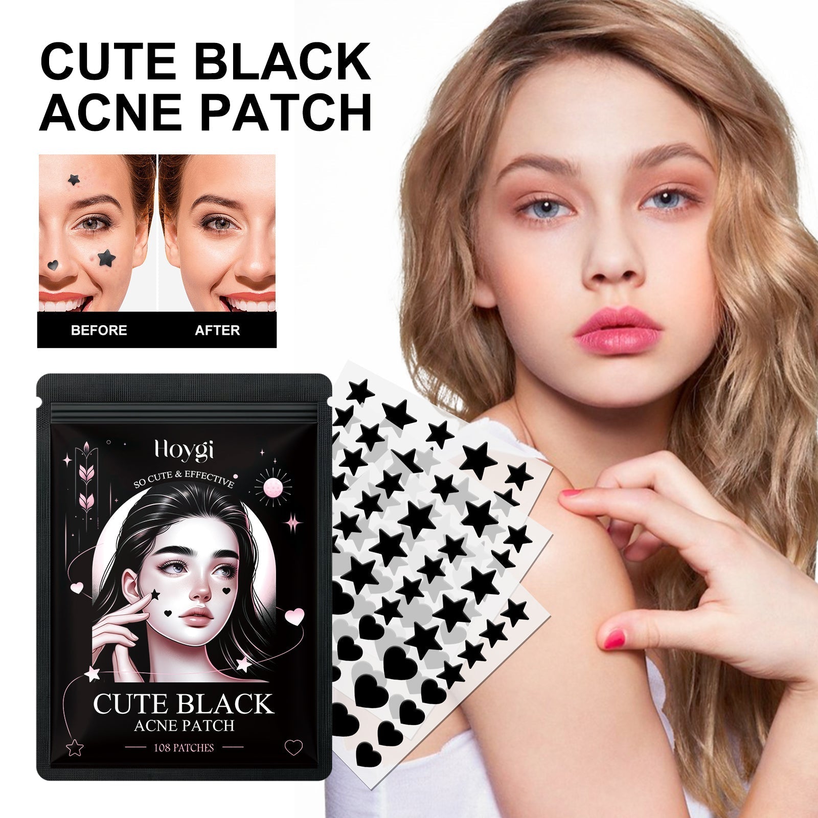 Cute Black Acne Patch Tri Light Beauty