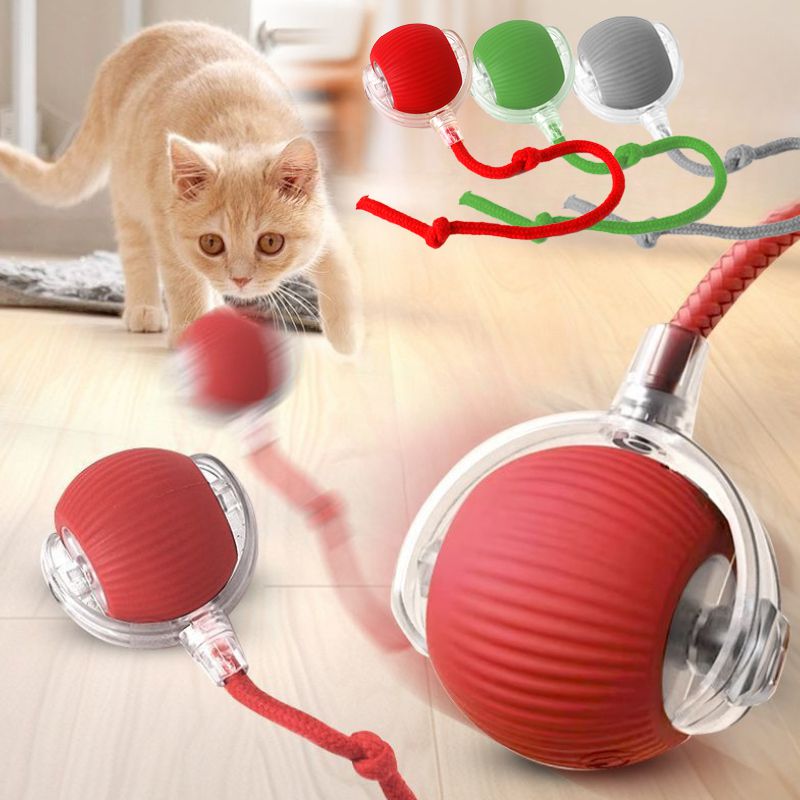 Cat Interactive Ball Toys Automatic Rolling Ball For Kitten Rechargeable Smart Pet Electric Toys With Teaser Sensor Cat Ball Toy Best YouTube Store