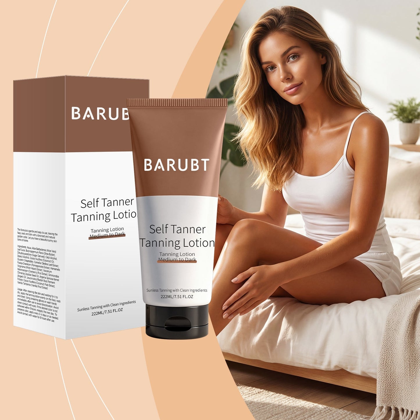 Self-Tanning Lotion Deep Brown Tri Light Beauty