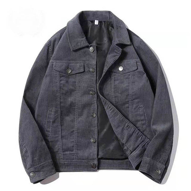 Men's Retro Corduroy Jacket for Spring and Autumn Pi-Mart