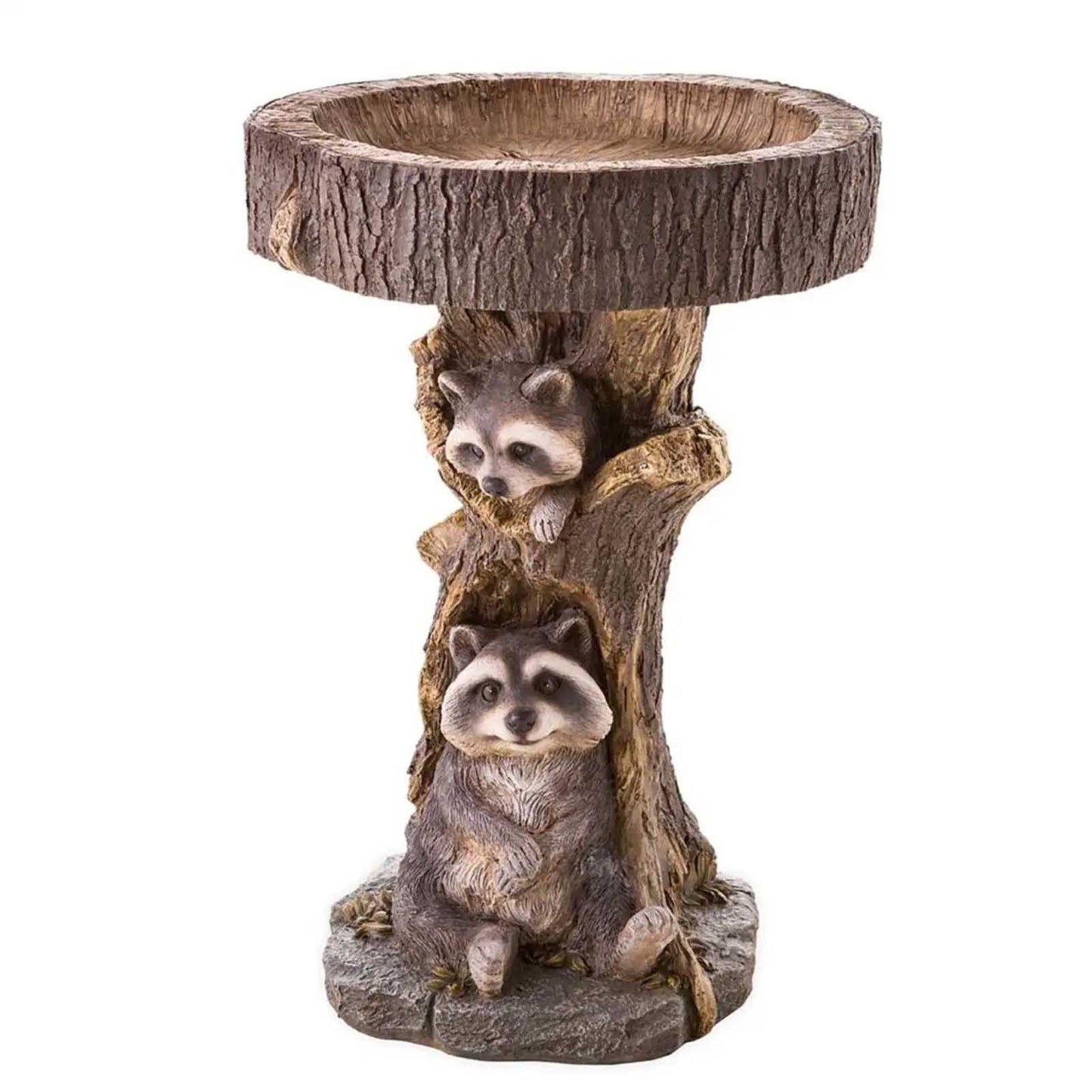 Garden Decoration Raccoon Resin Ornaments Handicraft Gardening Bird Drinking Ornaments