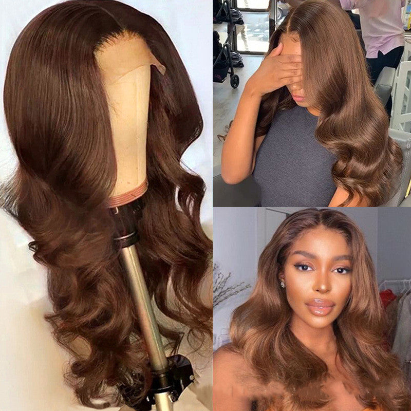 Brown Color Human Hair Wigs Human Hair Wig CJD