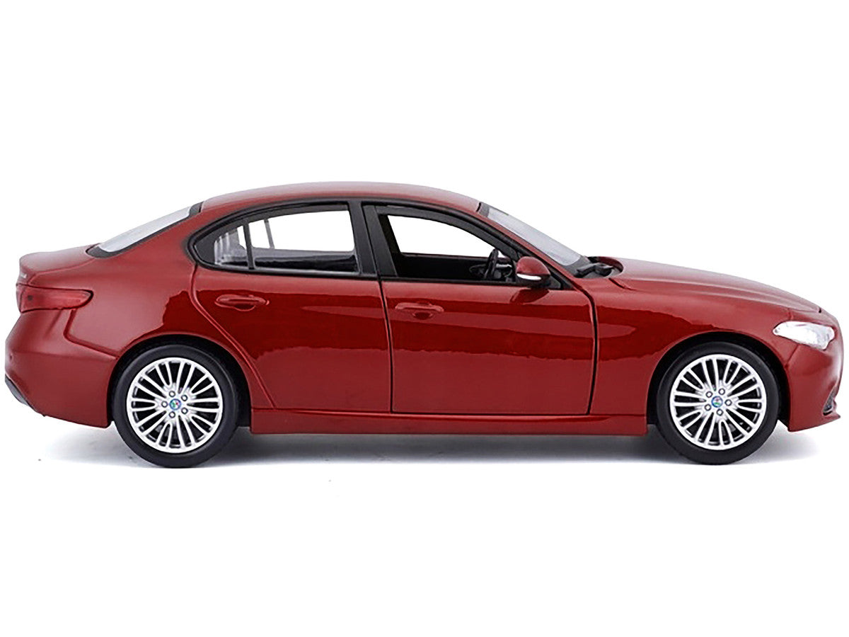 2016 Alfa Romeo Giulia Burgundy 1/24 Diecast Model Car by Bburago Bburago