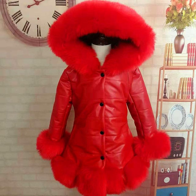 Girls Mid-Length Padded Winter Jacket Pi-Mart