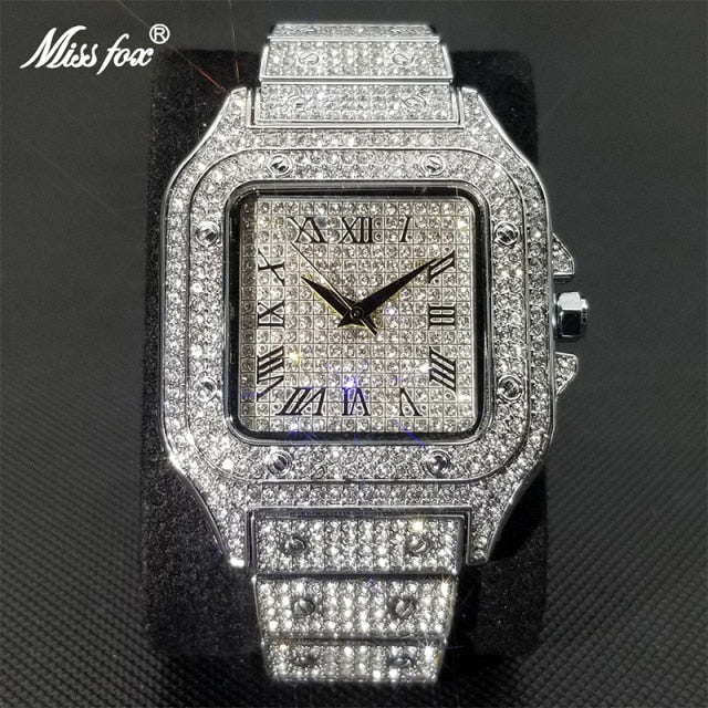 Square Full Crystal Watch