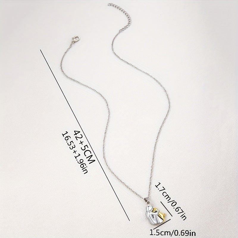 Fashion Little Girl And Dog Hug Necklace LadyShow.Store