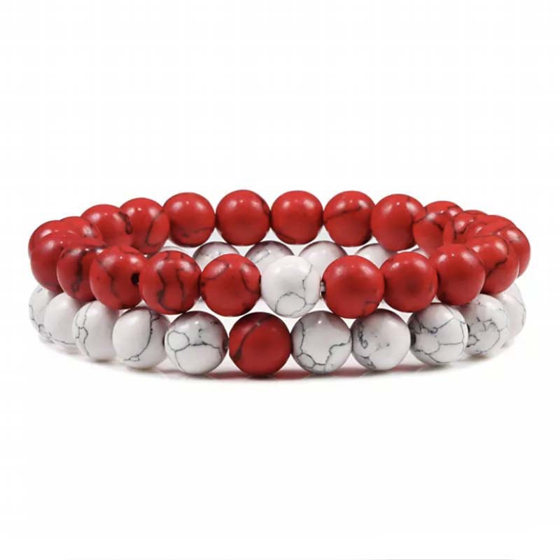 Natural Volcanic Stone White Pine Red Pine Tiger Eye Beaded Set Best YouTube Store
