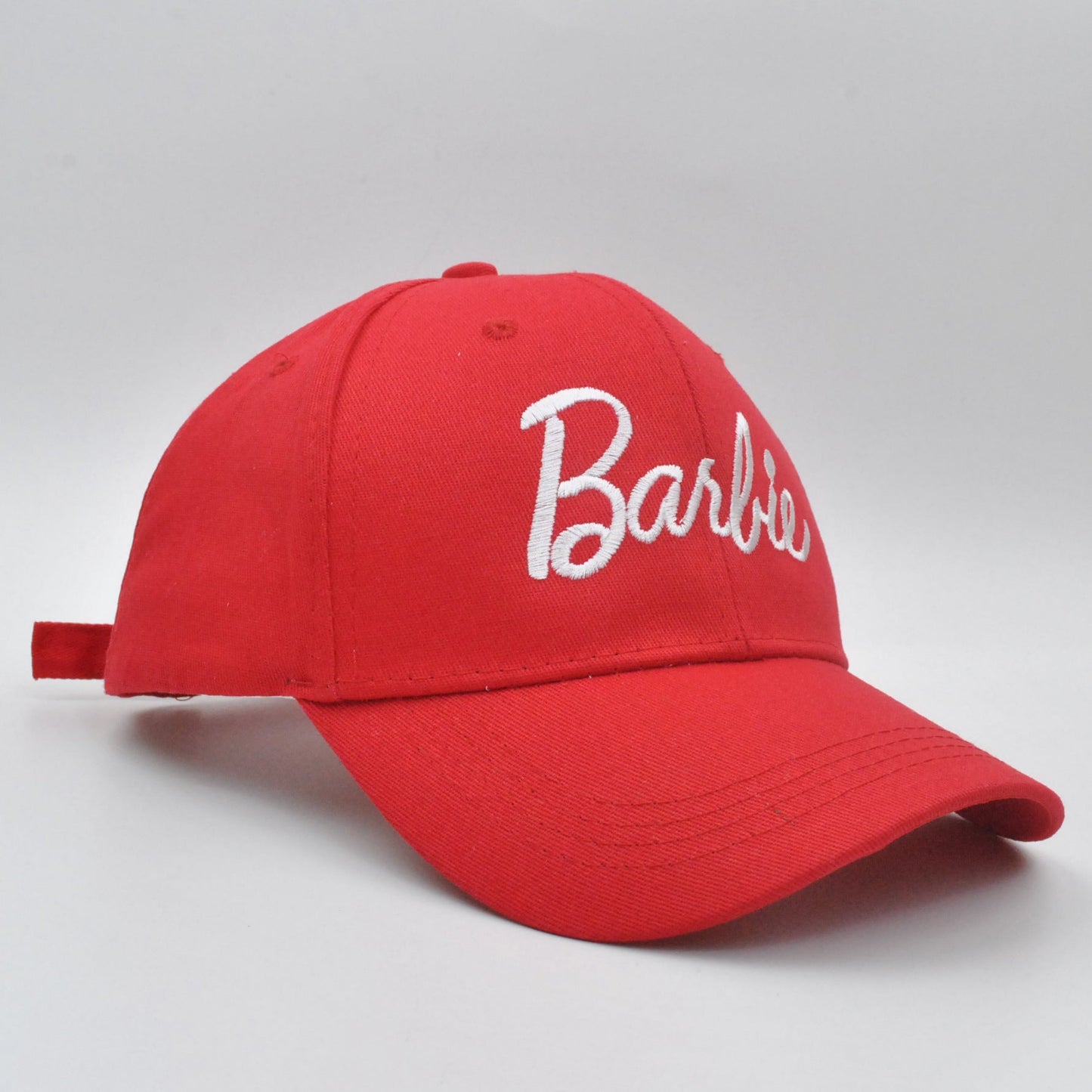 Cross-border new Barbie Barbie pink hard top baseball cap ins Korean version of cute embroidery curved eaves cap wholesale Hypersku