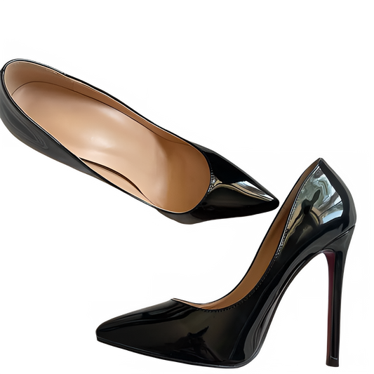 Onlymaker Women Pumps Pointed Toe Slip-On Thin Heels Patent Leather Party Wedding Office Lady Big Size Shoes Pi-Mart