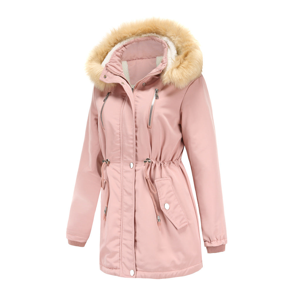 WInter Coat Detachable Hooded Feece Jacket Women Accent Plus