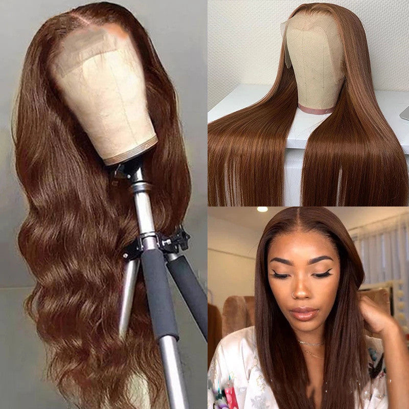 Brown Color Human Hair Wigs Human Hair Wig CJD