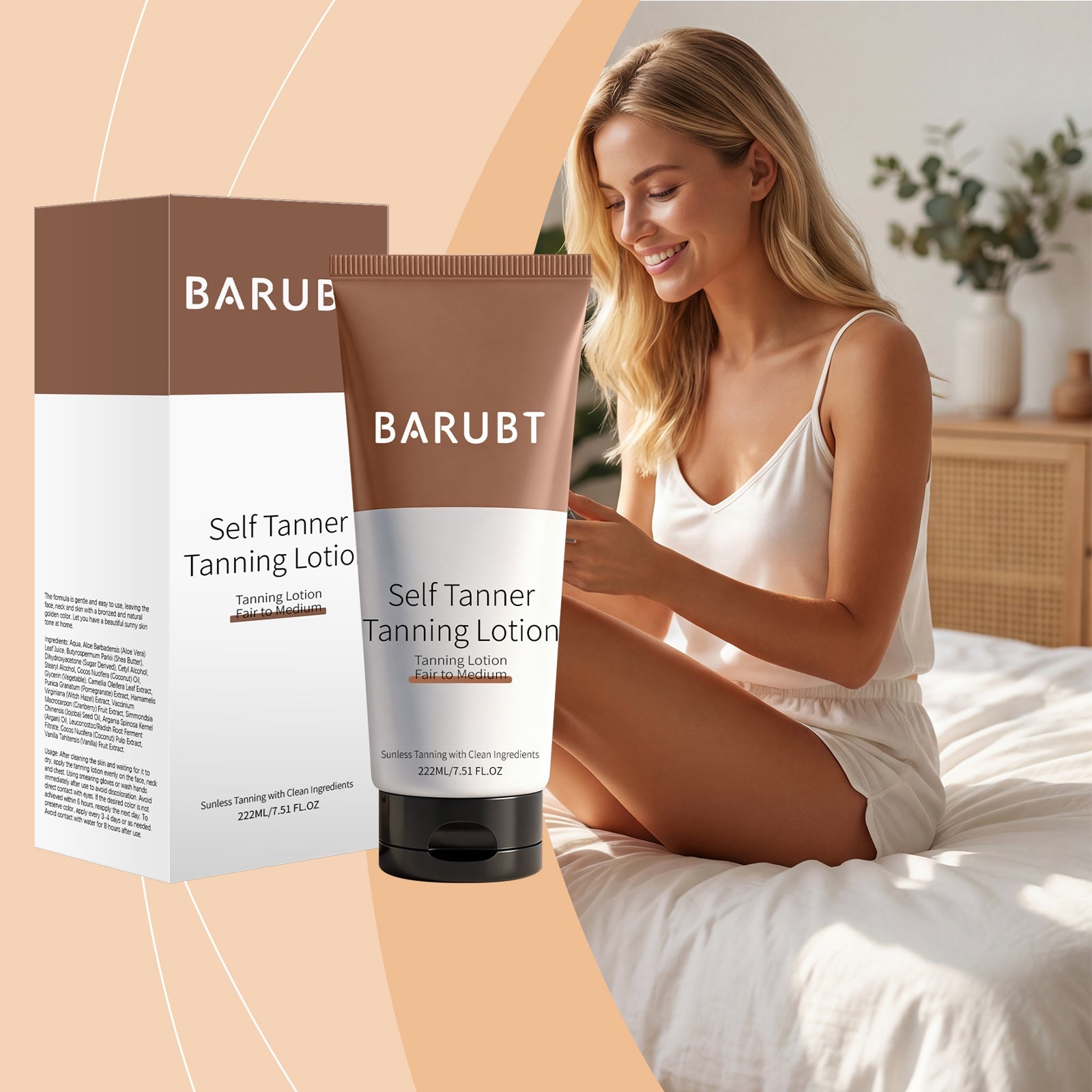 Self-Tanning Lotion Brown Tri Light Beauty