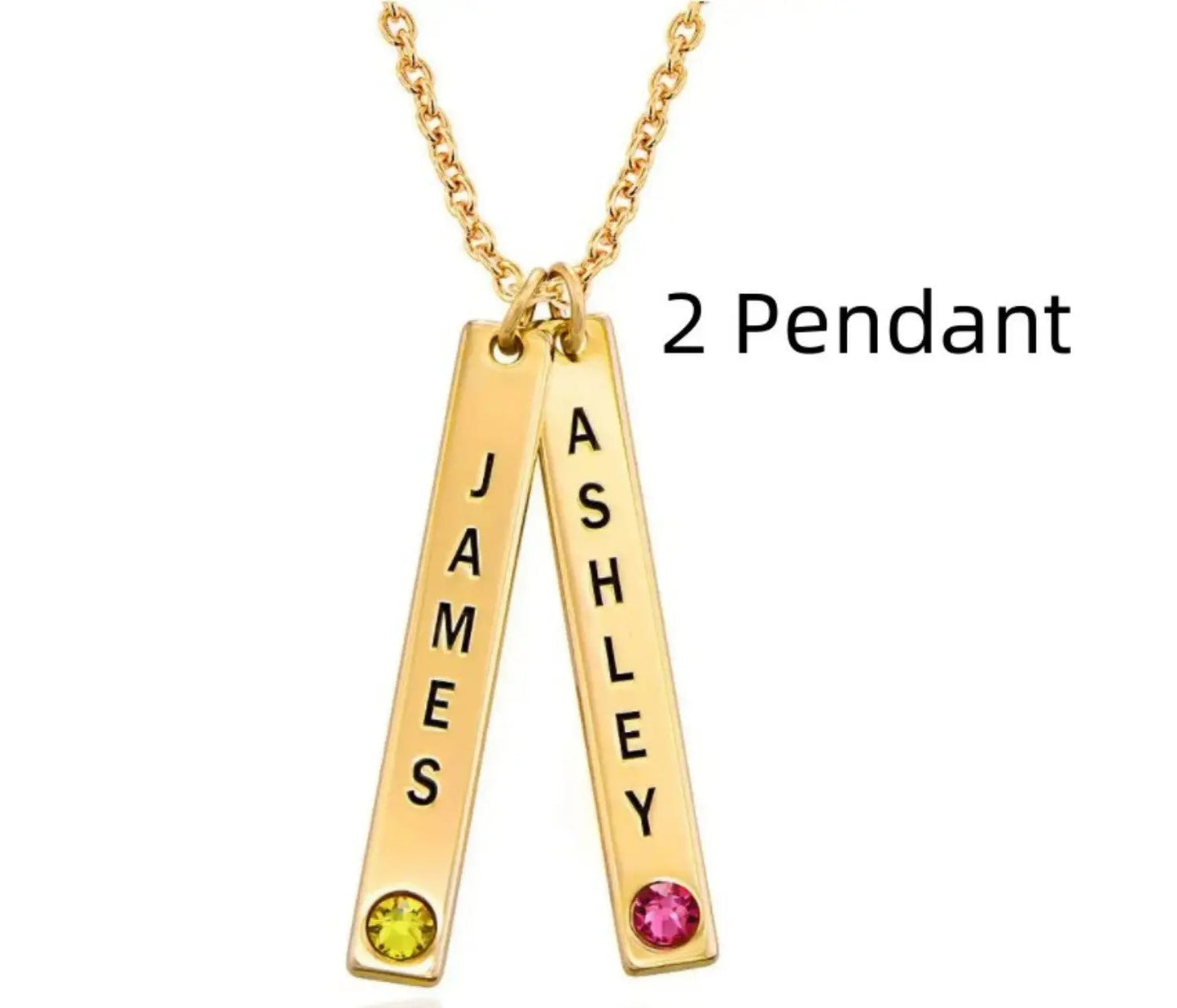 Personalized Vertical Necklace, Mother's Day Gift Maiden-Art