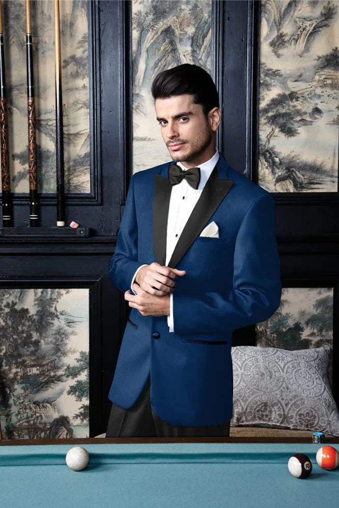 "Vermont" Indigo Blue Tuxedo Jacket Tux-USA