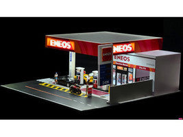 Eneos Japan Gas Station Diorama Set "American Diorama X G-Fans" Series for 1/64 Scale Models by American Diorama-0