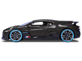 Bugatti Divo Carbon Fiber with Blue Accents "Carbon Series - Bburago 50th Anniversary" 1/18 Diecast Model Car by Bburago Bburago