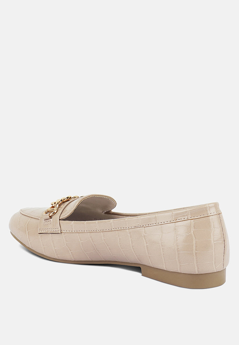 Bro Zone Croc Metail Chain Loafers London Rag