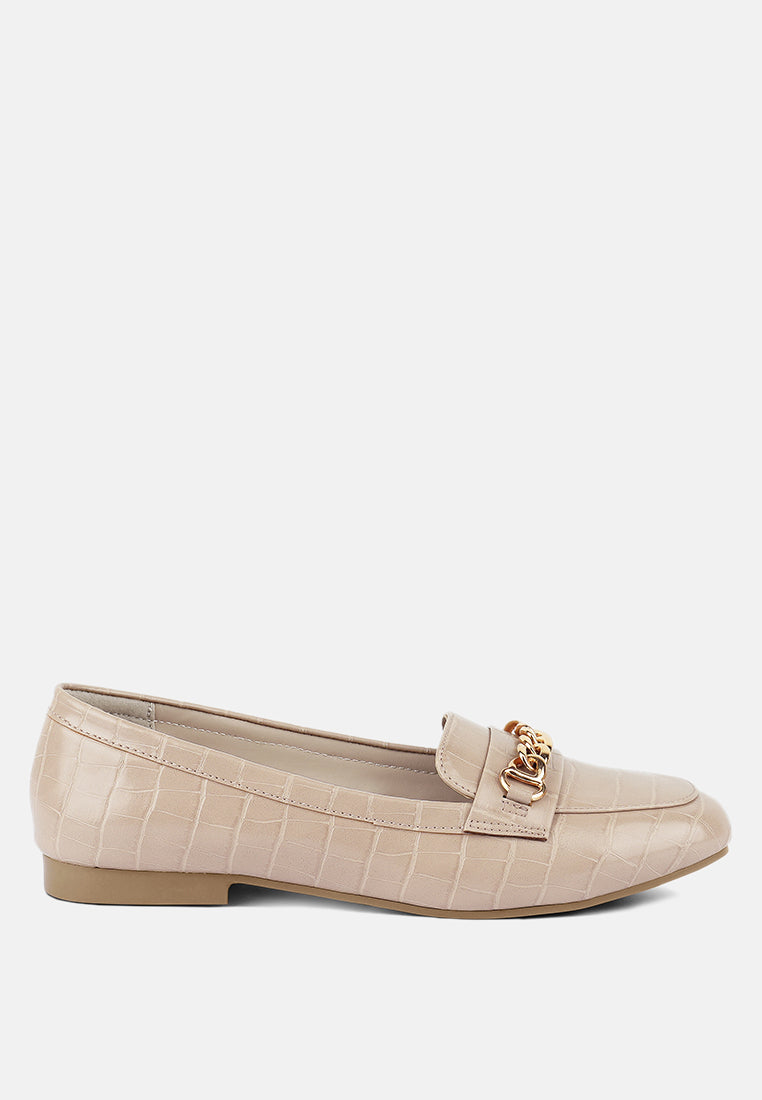Bro Zone Croc Metail Chain Loafers London Rag