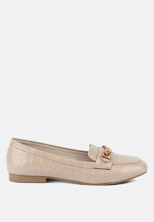 Bro Zone Croc Metail Chain Loafers London Rag