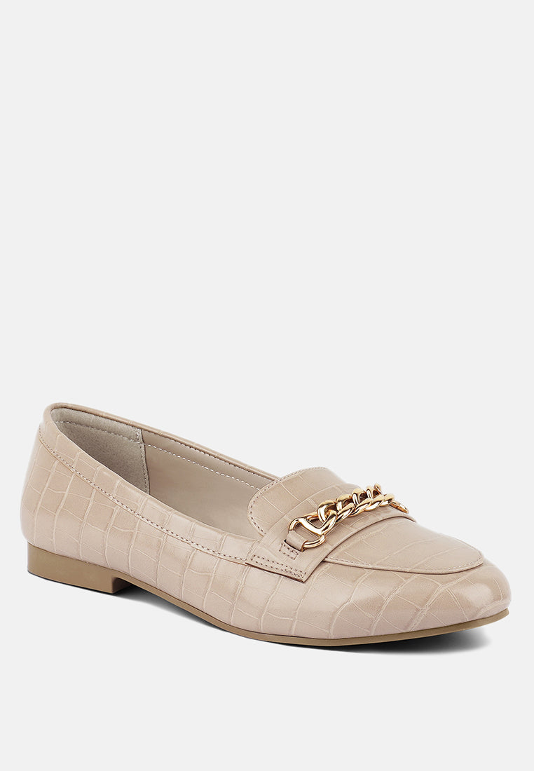 Bro Zone Croc Metail Chain Loafers London Rag