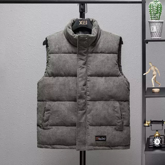 Men's Thick Corduroy Vest - Warm & Breathable Striped Jacket Pi-Mart