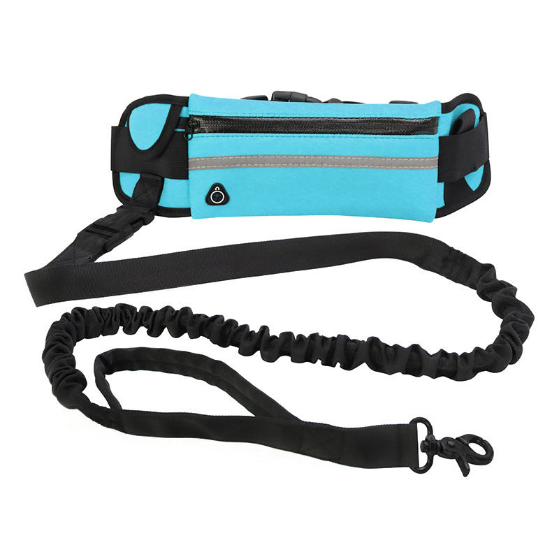 Hands Free Dog Leash Pet Walking And Training Belt With Shock Absorbing Bungee Leash For Up To 180lbs Large Dogs Phone Pocket And Water Bottle Holder Pi-Mart