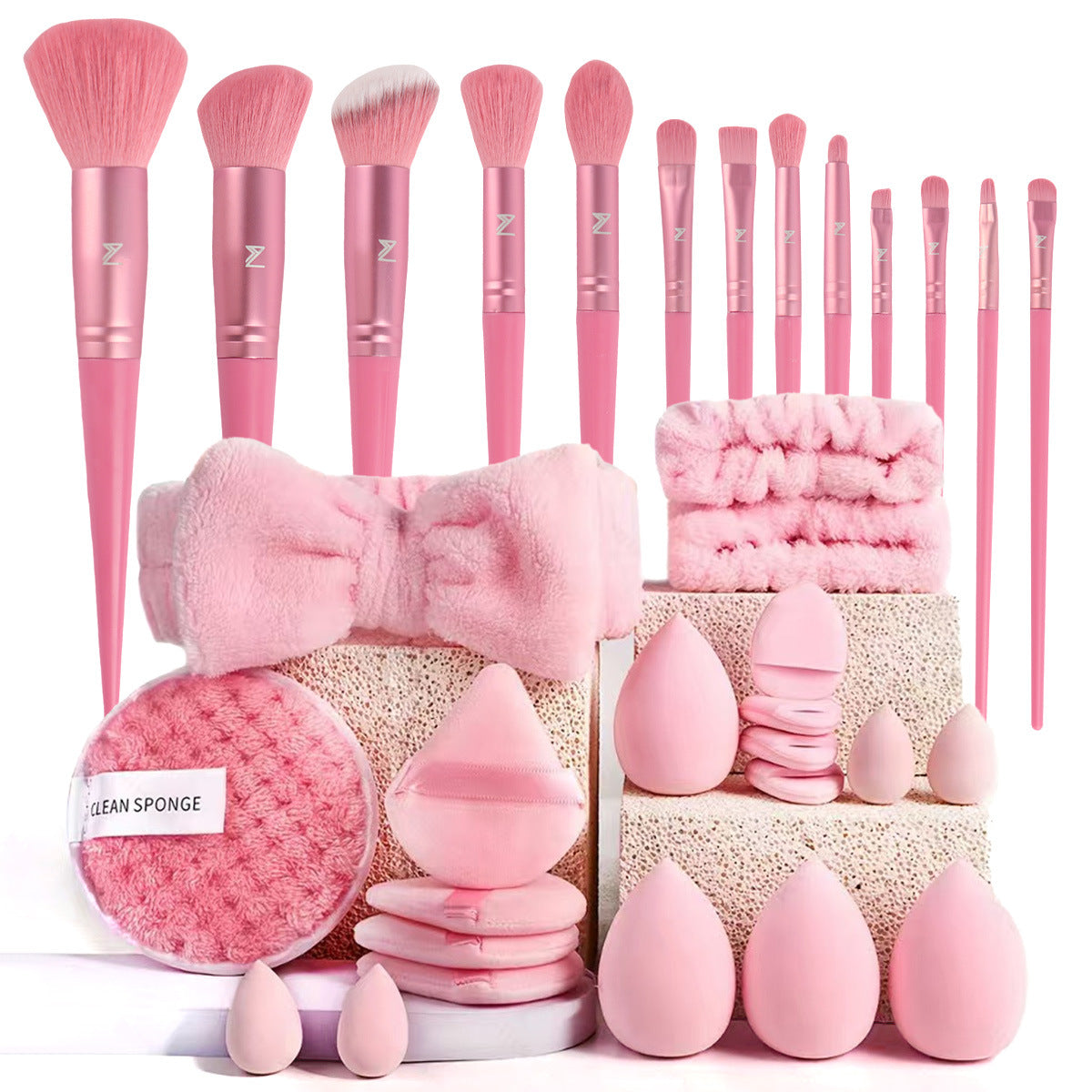 40pcs  Beauty Tools Major Combination Suit Face Wash Makeup Full Set LadyShow.Store