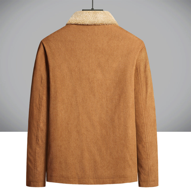 Men's Corduroy Jacket with Thick Cotton Lining Pi-Mart