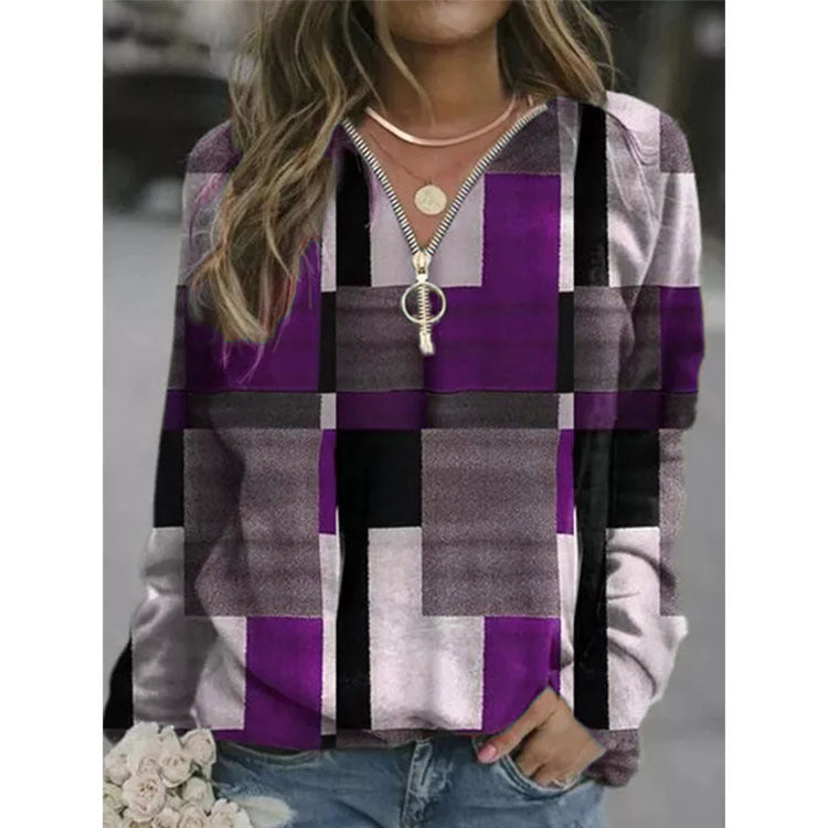 Women's Tops Checkered Sweaters Fleece Jackets LadyShow.Store