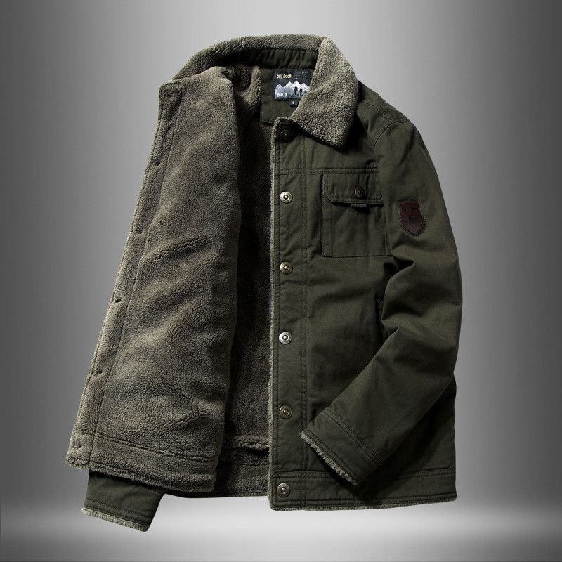 Men's Thick Fleece Short Cotton Jacket Best YouTube Store