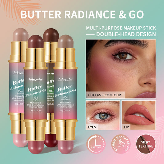 Natural Nude Makeup Double-headed Three-dimensional Face Repair Blush Stick CJD