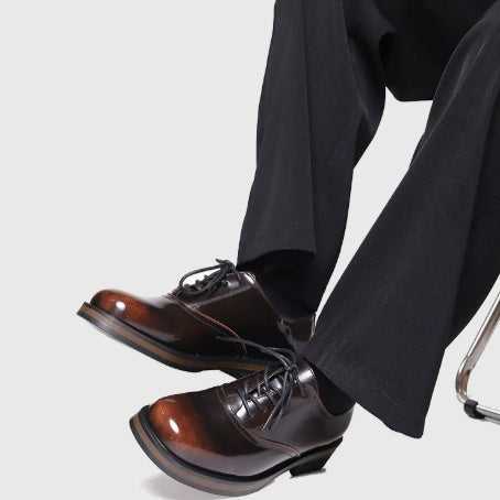 Mens Two-tone Thick-soled Leather Shoes Are Perfect For Both Casual And Commute Wear Best YouTube Store