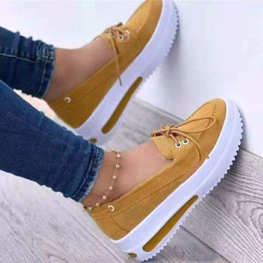 Casual Shoes Fashion Platform Heel Platform Peas Loafers LadyShow.Store