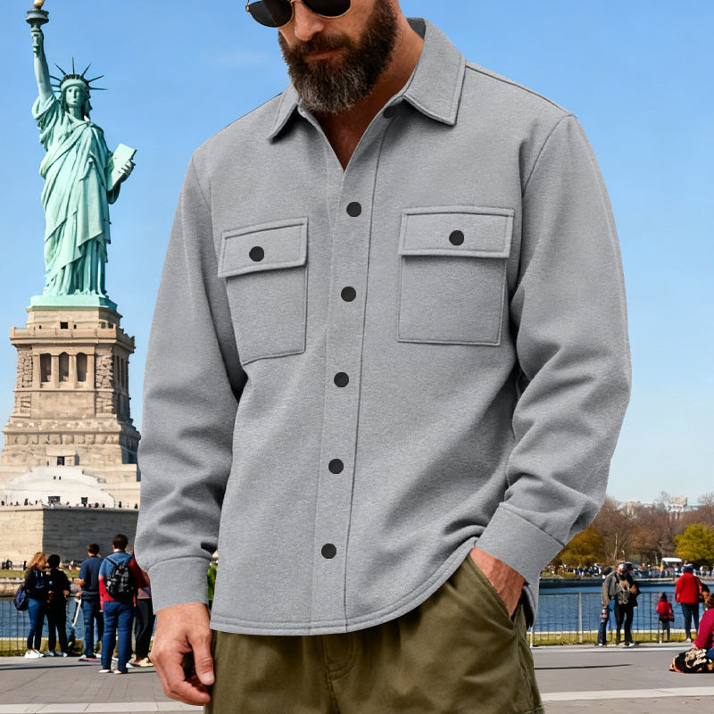 American Heavyweight Loose Fleece-lined Men's Outdoor Workwear Warm Jacket Best YouTube Store