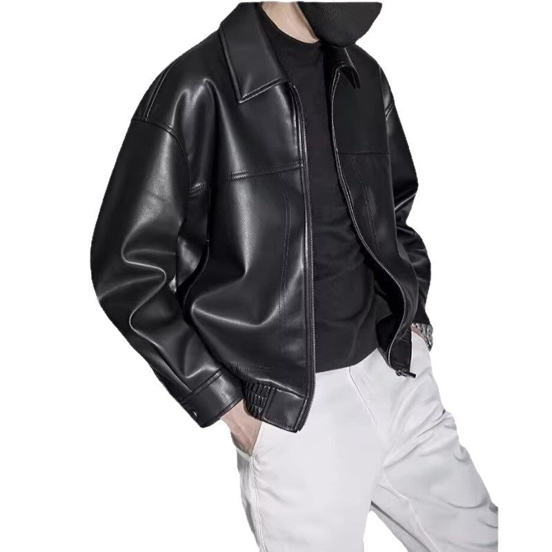 Men's Lapel Motorcycle Fashion Casual High-quality Jacket Best YouTube Store