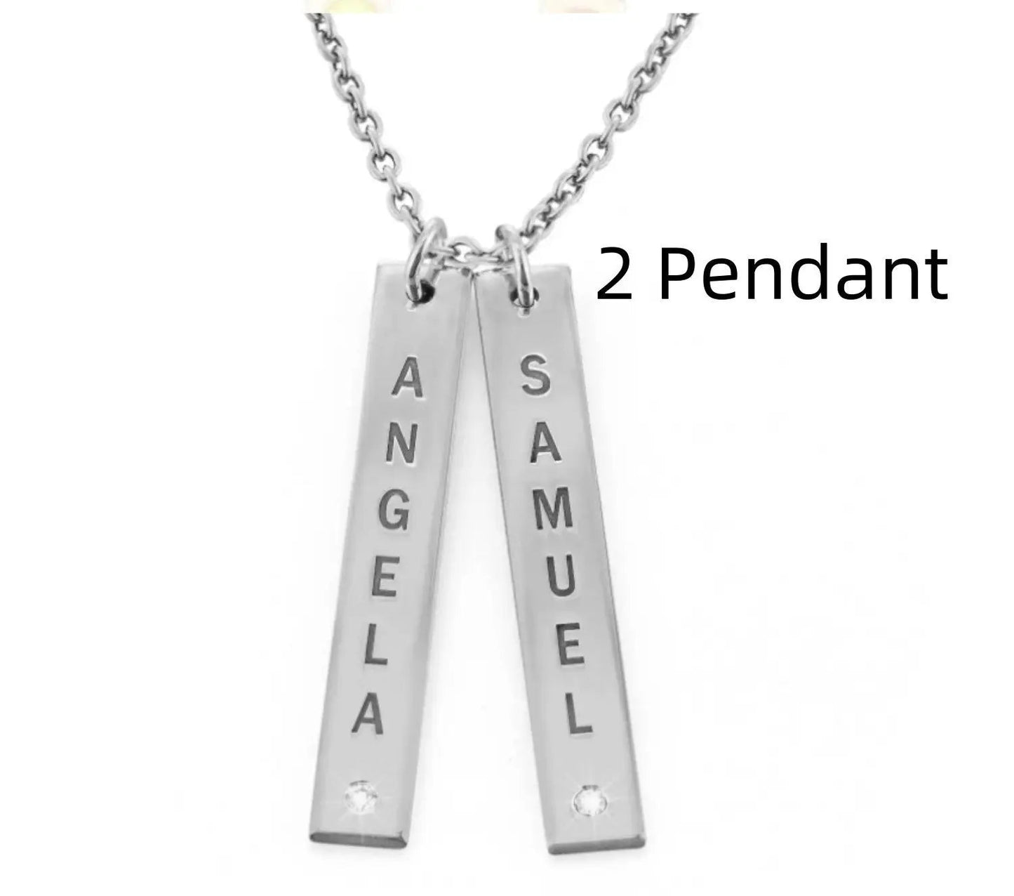 Personalized Vertical Necklace, Mother's Day Gift Maiden-Art