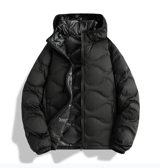 Men's Down Jacket Winter 90 White Duck Down Stand Collar Thickened Graphene Warm Jacket Coat Women LadyShow.Store