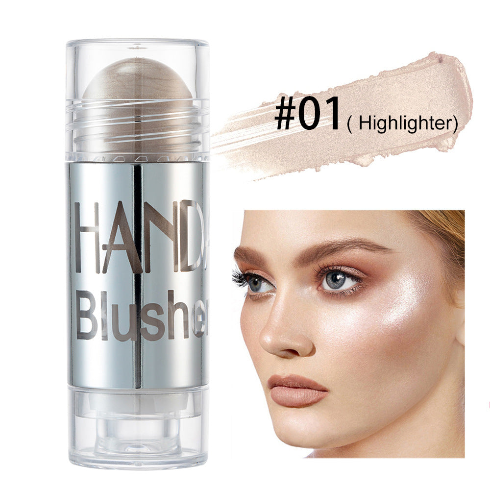 Cheek Blusher Shimmer Blush Stick Face Makeup Highlighter Bronzer Contour Cream Long-lasting Facial Make Up Cosmetics CJD