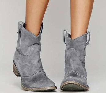 Square Heel Low Martin Boots LadyShow.Store