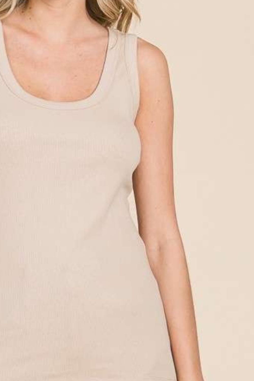 Culture Code Full Size Ribbed Scoop Neck Tank LuxuryLifeWay Online Store