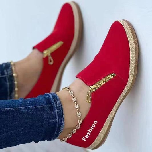Spring And Autumn European And American Solid Color Platform Hemp Rope Canvas Shoes LadyShow.Store