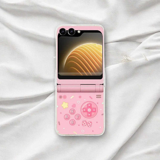 Cute Cartoon Clear Phone Case for Samsung Galaxy Z Flip 3/4/5/6 5G - Hard Crystal PC Back Cover with Fun Design and Durable Protection W2B