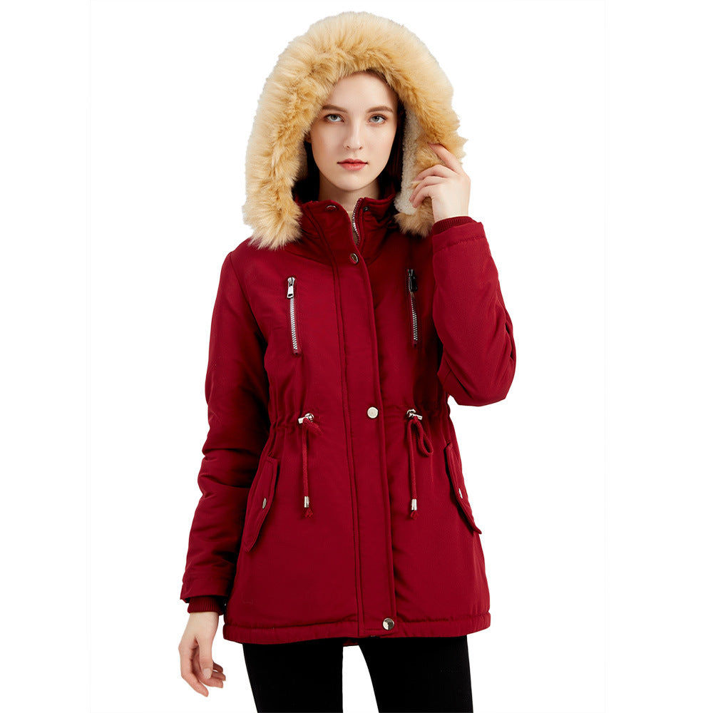 WInter Coat Detachable Hooded Feece Jacket Women Accent Plus