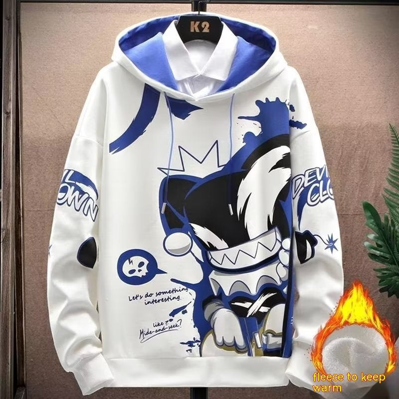 Anime Fleece-lined Thickened Hooded Sweatshirt Best YouTube Store